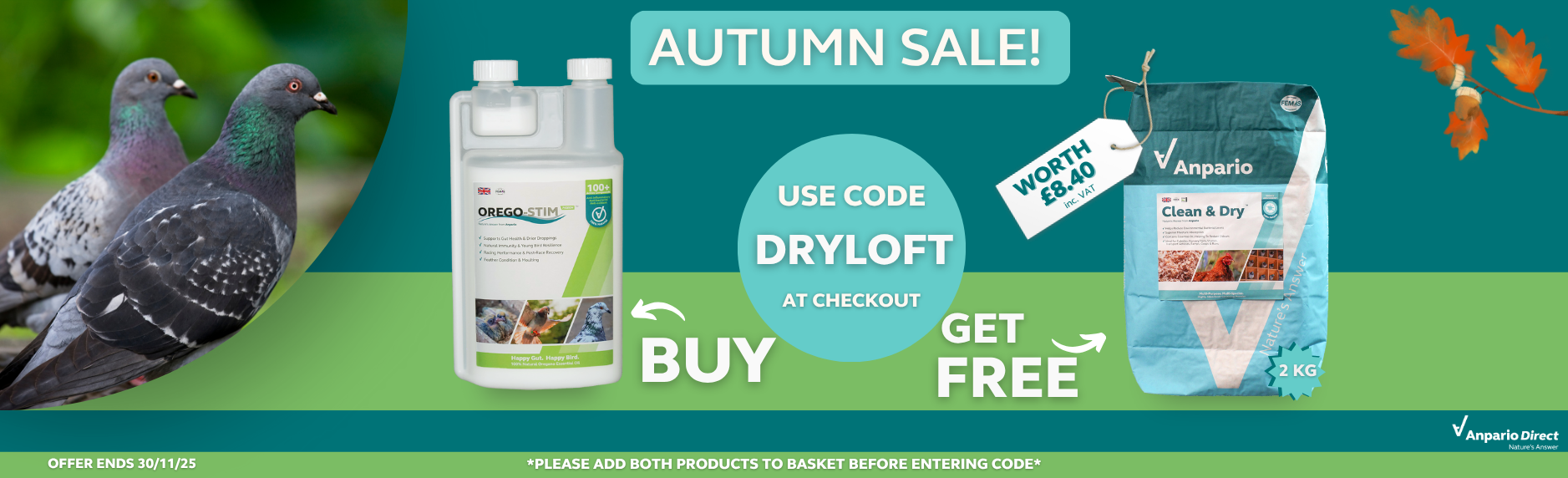 Autumn offer - Orego-Stim Pigeon + Free Clean&Dry bag